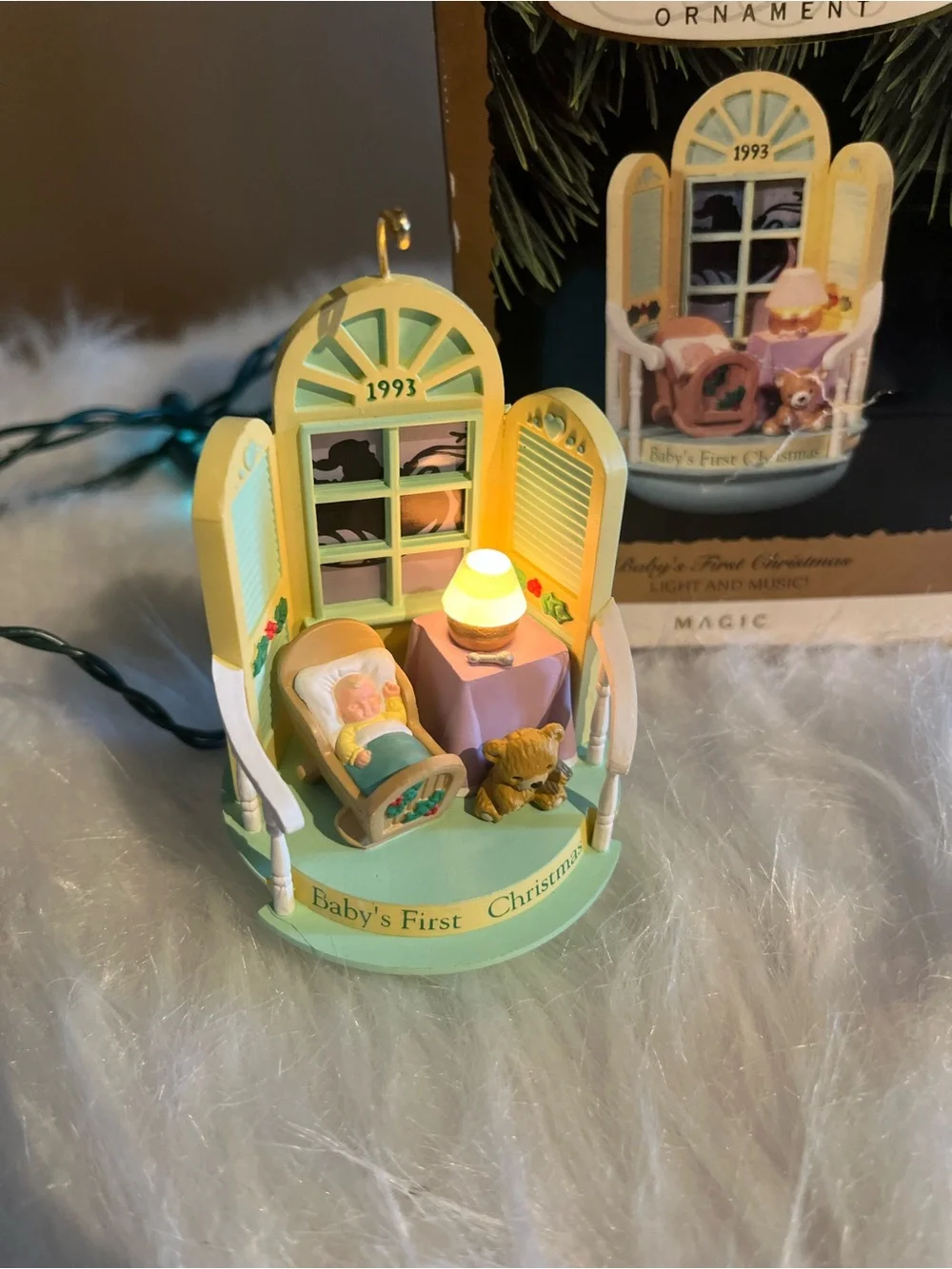 Keepsake 1993 Baby's First Christmas Ornament - Magic Light Series